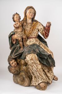 Scuola dell'Italia centrale, secolo XVII - Madonna con Bambino