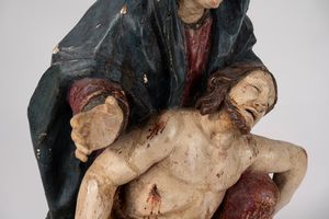 Scuola dell'Italia meridionale, secolo XVII : Pietà  - Asta Incanti d'Arte - Associazione Nazionale - Case d'Asta italiane