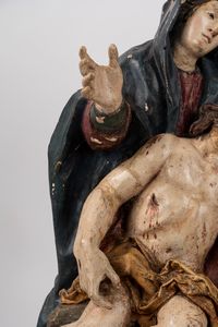 Scuola dell'Italia meridionale, secolo XVII : Pietà  - Asta Incanti d'Arte - Associazione Nazionale - Case d'Asta italiane