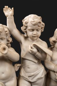 Scuola italiana, secolo XIX : Putti musicanti  - Asta Incanti d'Arte - Associazione Nazionale - Case d'Asta italiane