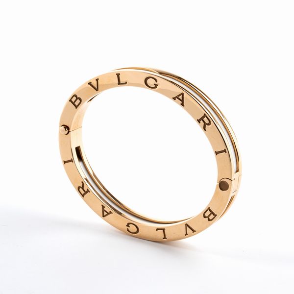 bulgari : Collezione B.zero1: bracciale rigido in oro e ceramica  - Asta Gioielli e Orologi - Associazione Nazionale - Case d'Asta italiane