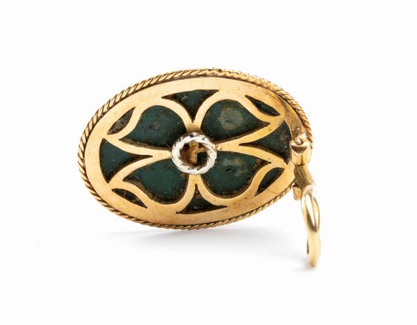 Orecchini in oro e malachite  - Asta Gioielli e Orologi - Associazione Nazionale - Case d'Asta italiane