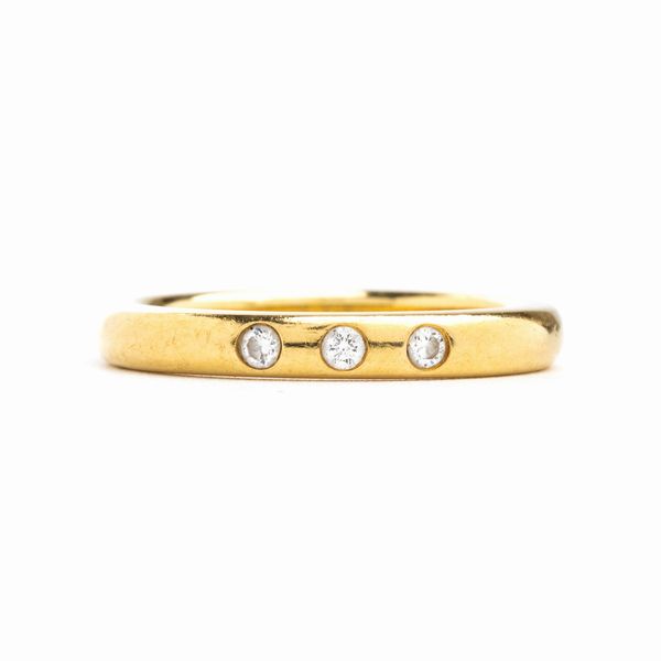 Tiffany & Co.® : Anello in oro con diamanti  - Asta Gioielli e Orologi - Associazione Nazionale - Case d'Asta italiane