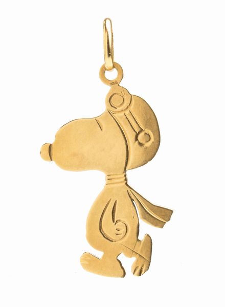 GUCCI : Pendente a forma di Snoopy in oro  - Asta Gioielli e Orologi - Associazione Nazionale - Case d'Asta italiane