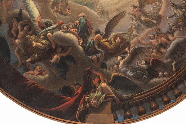 Enrico Scuri : Gloria di Maria (modello per la cupola del Duomo di Bergamo)  - Asta Arte Figurativa tra XIX e XX Secolo - Associazione Nazionale - Case d'Asta italiane