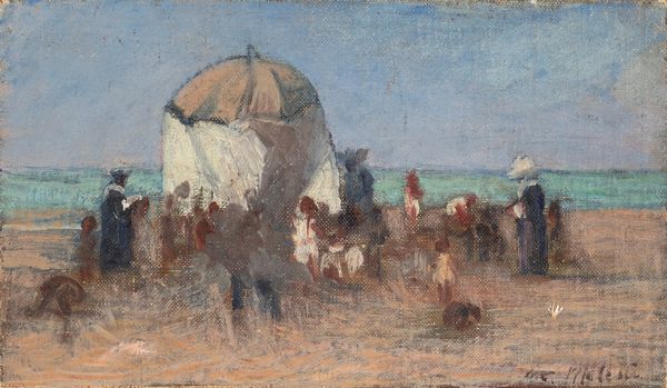 Giovanni Malesci : Sulla spiaggia  - Asta Arte Figurativa tra XIX e XX Secolo - Associazione Nazionale - Case d'Asta italiane