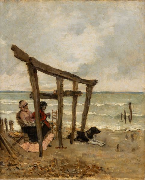 Giuseppe De Nittis : Sulla spiaggia  - Asta Arte Figurativa tra XIX e XX Secolo - Associazione Nazionale - Case d'Asta italiane