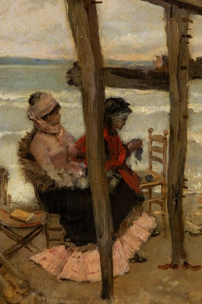 Giuseppe De Nittis : Sulla spiaggia  - Asta Arte Figurativa tra XIX e XX Secolo - Associazione Nazionale - Case d'Asta italiane