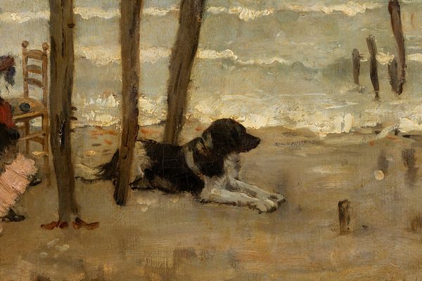 Giuseppe De Nittis : Sulla spiaggia  - Asta Arte Figurativa tra XIX e XX Secolo - Associazione Nazionale - Case d'Asta italiane