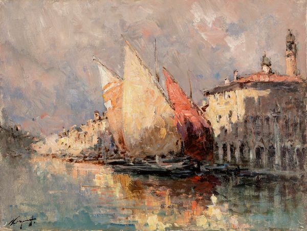 Ivan Karpoff : Canale veneziano  - Asta Arte Figurativa tra XIX e XX Secolo - Associazione Nazionale - Case d'Asta italiane