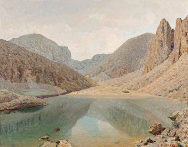 Oreste Albertini : Lago di Antermoia, Dolomiti di Fassa  - Asta Arte Figurativa tra XIX e XX Secolo - Associazione Nazionale - Case d'Asta italiane