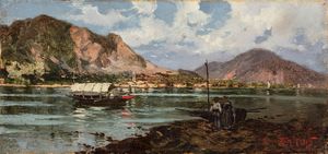 RICCARDO PELLEGRINI : Lago Maggiore  - Asta Arte Figurativa tra XIX e XX Secolo - Associazione Nazionale - Case d'Asta italiane