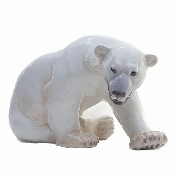 Orso polare in porcellana bianca,  - Asta Smart Auction: arredi, dipinti, sculture, argenti e altro a prezzi vantaggiosi - Associazione Nazionale - Case d'Asta italiane