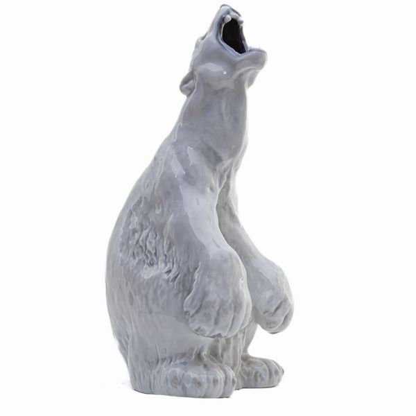 Orso polare, scultura in porcellana policroma,  - Asta Smart Auction: arredi, dipinti, sculture, argenti e altro a prezzi vantaggiosi - Associazione Nazionale - Case d'Asta italiane