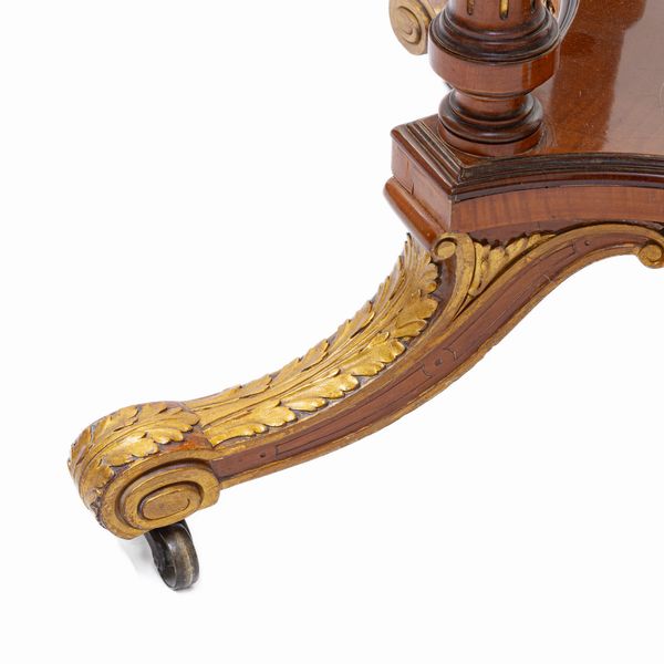 Gueridon tondo in legno di mogano, a vela,  - Asta Smart Auction: arredi, dipinti, sculture, argenti e altro a prezzi vantaggiosi - Associazione Nazionale - Case d'Asta italiane