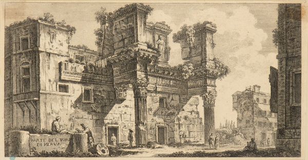 Giovanni Battista Piranesi, copia da : Parte del Foro di Nerva  - Asta Smart Auction: arredi, dipinti, sculture, argenti e altro a prezzi vantaggiosi - Associazione Nazionale - Case d'Asta italiane