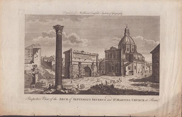 Perspective View of the Arch of Septimus Severus and St. Martins Church at Rome  - Asta Smart Auction: arredi, dipinti, sculture, argenti e altro a prezzi vantaggiosi - Associazione Nazionale - Case d'Asta italiane