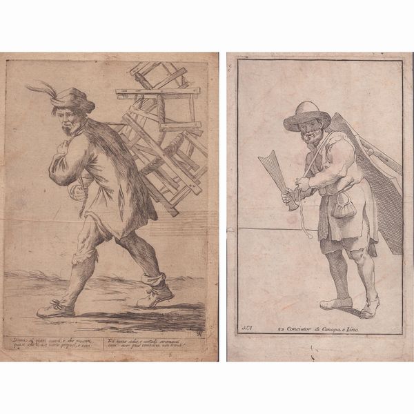 GIUSEPPE MARIA MITELLI : Venditore di sedie - Conciator di Canapa, e Lino  - Asta Smart Auction: arredi, dipinti, sculture, argenti e altro a prezzi vantaggiosi - Associazione Nazionale - Case d'Asta italiane