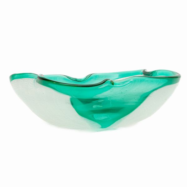 Centrotavola in vetro Murano bianco e verde  - Asta Smart Auction: arredi, dipinti, sculture, argenti e altro a prezzi vantaggiosi - Associazione Nazionale - Case d'Asta italiane