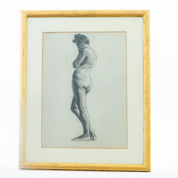 Studio di accademia , nudo femminile  - Asta Smart Auction: arredi, dipinti, sculture, argenti e altro a prezzi vantaggiosi - Associazione Nazionale - Case d'Asta italiane