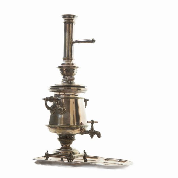 Samovar in metallo argentato  - Asta Smart Auction: arredi, dipinti, sculture, argenti e altro a prezzi vantaggiosi - Associazione Nazionale - Case d'Asta italiane