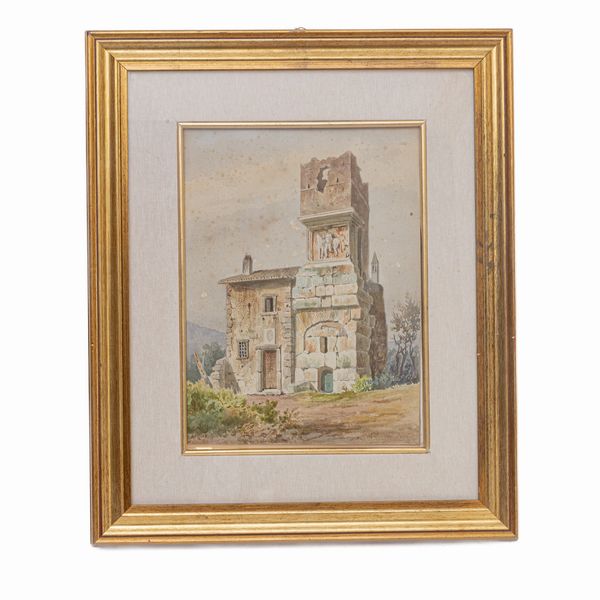 Costruzione su rovine,  - Asta Smart Auction: arredi, dipinti, sculture, argenti e altro a prezzi vantaggiosi - Associazione Nazionale - Case d'Asta italiane