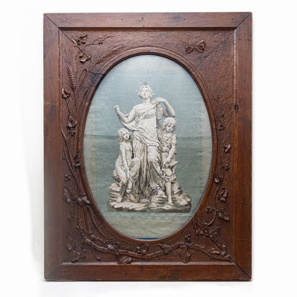 Figura allegorica con due putti  - Asta Smart Auction: arredi, dipinti, sculture, argenti e altro a prezzi vantaggiosi - Associazione Nazionale - Case d'Asta italiane