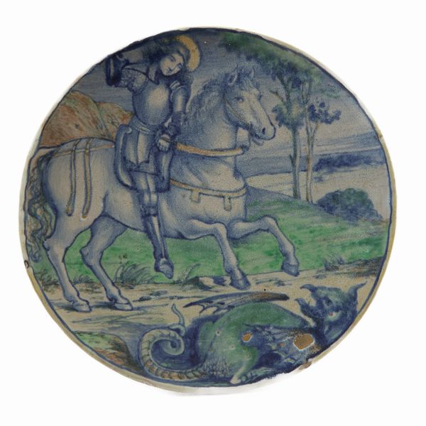 TORQUATO CASTELLANI : Piatto in ceramica policroma  - Asta Smart Auction: arredi, dipinti, sculture, argenti e altro a prezzi vantaggiosi - Associazione Nazionale - Case d'Asta italiane