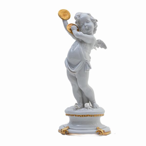 Putto con cembali in porcellana bianca  - Asta Smart Auction: arredi, dipinti, sculture, argenti e altro a prezzi vantaggiosi - Associazione Nazionale - Case d'Asta italiane