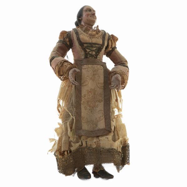 Popolana figura del presepe napoletano in ceramica e paglia  - Asta Smart Auction: arredi, dipinti, sculture, argenti e altro a prezzi vantaggiosi - Associazione Nazionale - Case d'Asta italiane