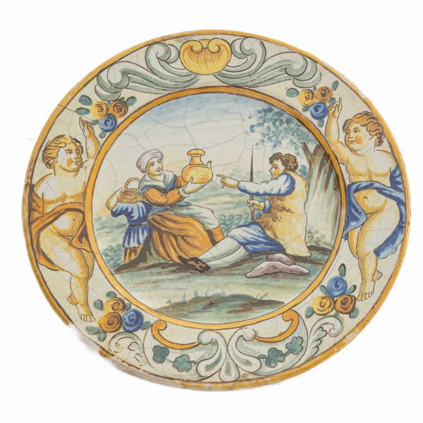 Piattello in ceramica policroma  - Asta Smart Auction: arredi, dipinti, sculture, argenti e altro a prezzi vantaggiosi - Associazione Nazionale - Case d'Asta italiane