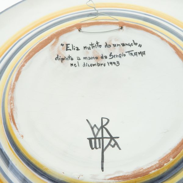 Elia nutrito da un angelo, piatto da pompa  in ceramica policroma  - Asta Smart Auction: arredi, dipinti, sculture, argenti e altro a prezzi vantaggiosi - Associazione Nazionale - Case d'Asta italiane