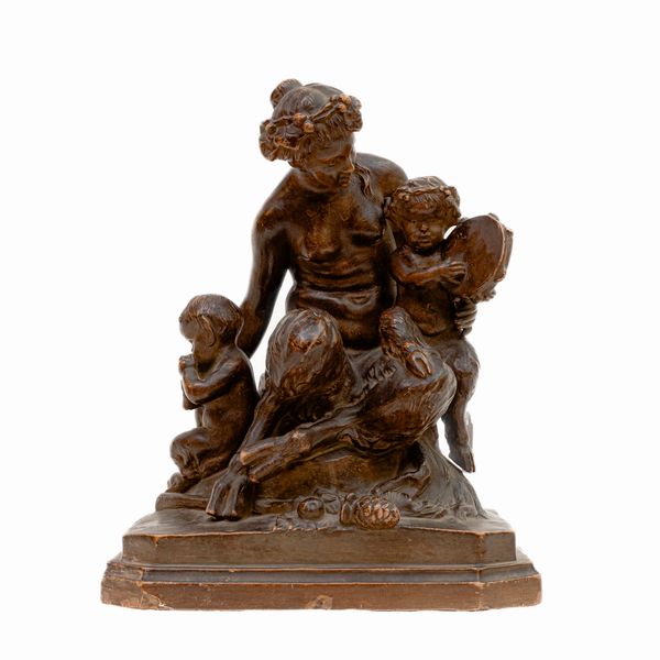 Satiri, gruppo in terracotta a patina marrone  - Asta Smart Auction: arredi, dipinti, sculture, argenti e altro a prezzi vantaggiosi - Associazione Nazionale - Case d'Asta italiane