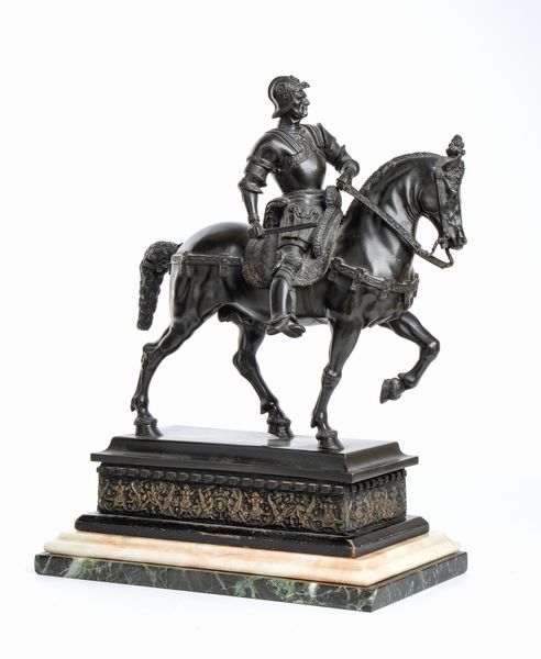 Ritratto equestre del Colleoni  - Asta Smart Auction: arredi, dipinti, sculture, argenti e altro a prezzi vantaggiosi - Associazione Nazionale - Case d'Asta italiane