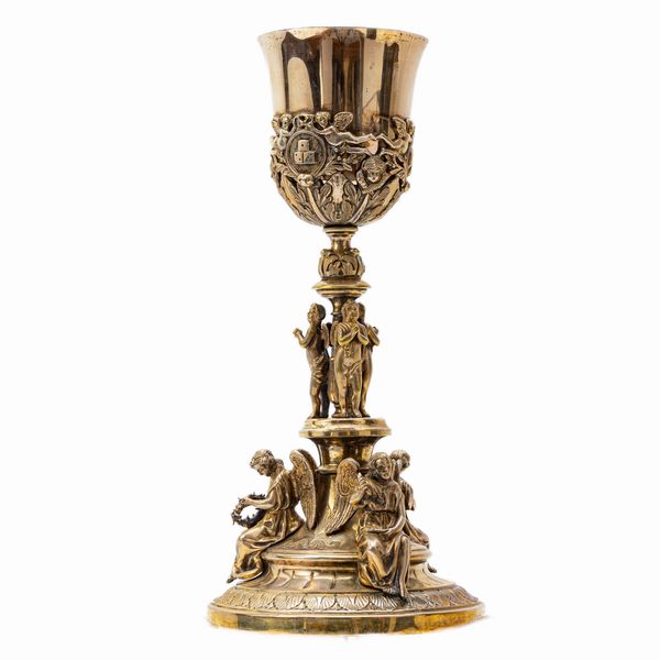 Calice in bronzo e argento  - Asta Smart Auction: arredi, dipinti, sculture, argenti e altro a prezzi vantaggiosi - Associazione Nazionale - Case d'Asta italiane