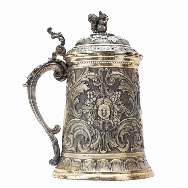 Tankard in argento 800/1000  - Asta Smart Auction: arredi, dipinti, sculture, argenti e altro a prezzi vantaggiosi - Associazione Nazionale - Case d'Asta italiane