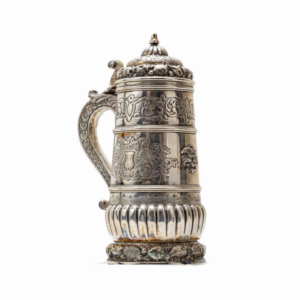 Tankard in argento 800/1000  - Asta Smart Auction: arredi, dipinti, sculture, argenti e altro a prezzi vantaggiosi - Associazione Nazionale - Case d'Asta italiane