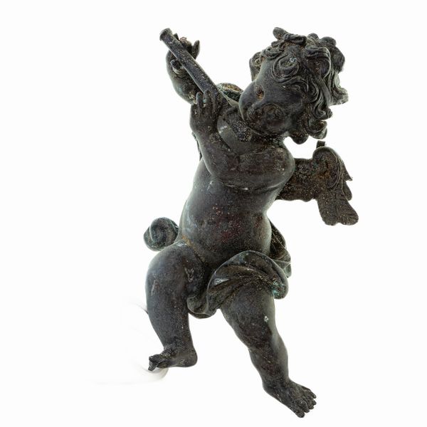 Putto in bronzo, scultura a tutto tondo  - Asta Smart Auction: arredi, dipinti, sculture, argenti e altro a prezzi vantaggiosi - Associazione Nazionale - Case d'Asta italiane