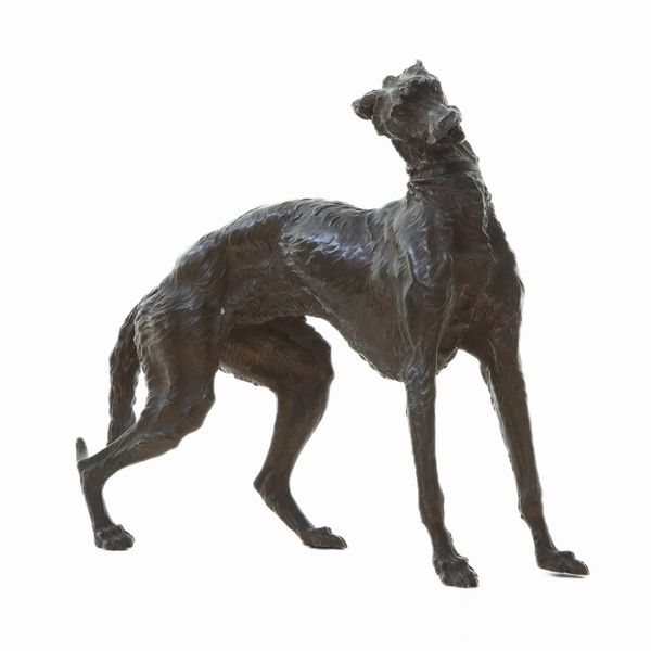 Scultura di cane a tutto tondo in bronzo a patina scura  - Asta Smart Auction: arredi, dipinti, sculture, argenti e altro a prezzi vantaggiosi - Associazione Nazionale - Case d'Asta italiane