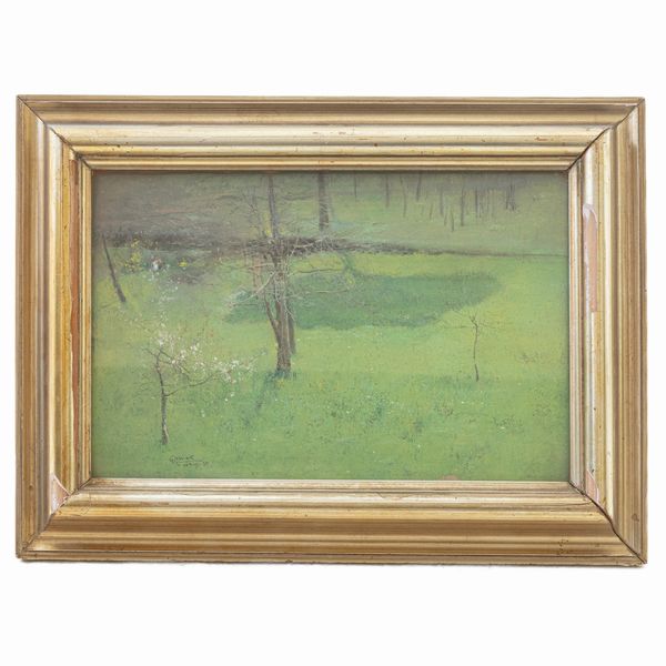 Giuseppe Casciaro : Alberi nel verde  - Asta Smart Auction: arredi, dipinti, sculture, argenti e altro a prezzi vantaggiosi - Associazione Nazionale - Case d'Asta italiane