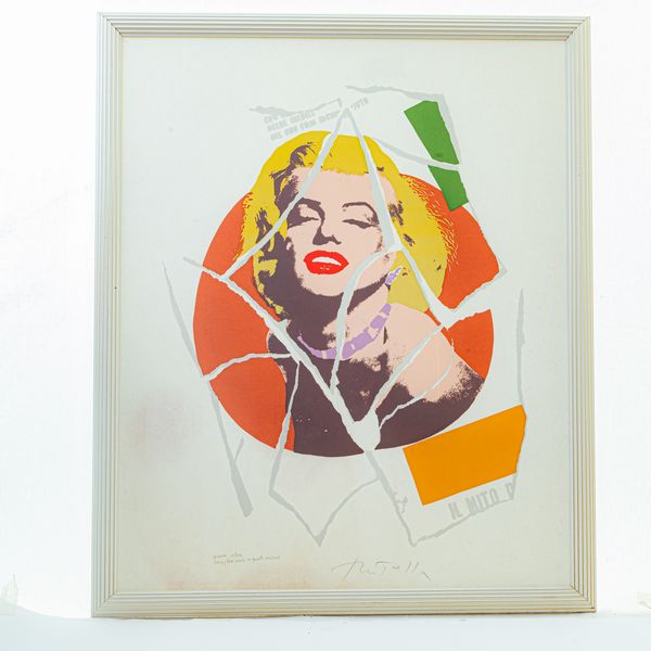 MIMMO ROTELLA : Marilyn Monroe , multiplo su carta  - Asta Smart Auction: arredi, dipinti, sculture, argenti e altro a prezzi vantaggiosi - Associazione Nazionale - Case d'Asta italiane