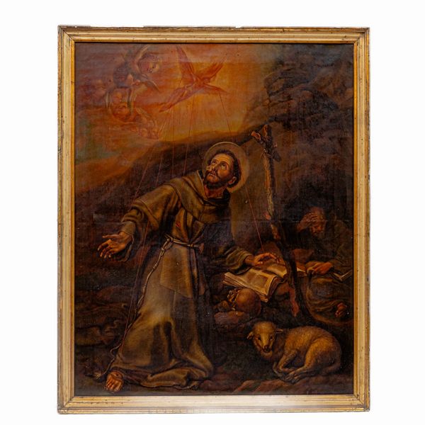 San Francesco che riceve le stimmate  - Asta Smart Auction: arredi, dipinti, sculture, argenti e altro a prezzi vantaggiosi - Associazione Nazionale - Case d'Asta italiane