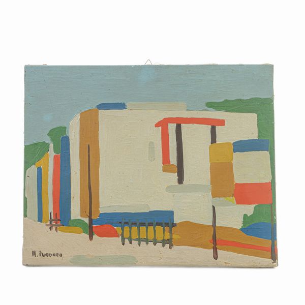 AMEDEO RUGGIERO : Paesaggio colori puri  - Asta Smart Auction: arredi, dipinti, sculture, argenti e altro a prezzi vantaggiosi - Associazione Nazionale - Case d'Asta italiane