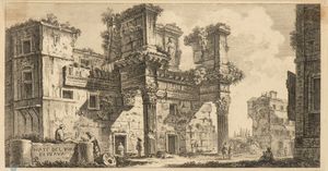 Giovanni Battista Piranesi, copia da - Parte del Foro di Nerva