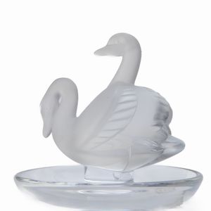 Coppia di cigni, scultura in cristallo Lalique  - Asta Smart Auction: arredi, dipinti, sculture, argenti e altro a prezzi vantaggiosi - Associazione Nazionale - Case d'Asta italiane