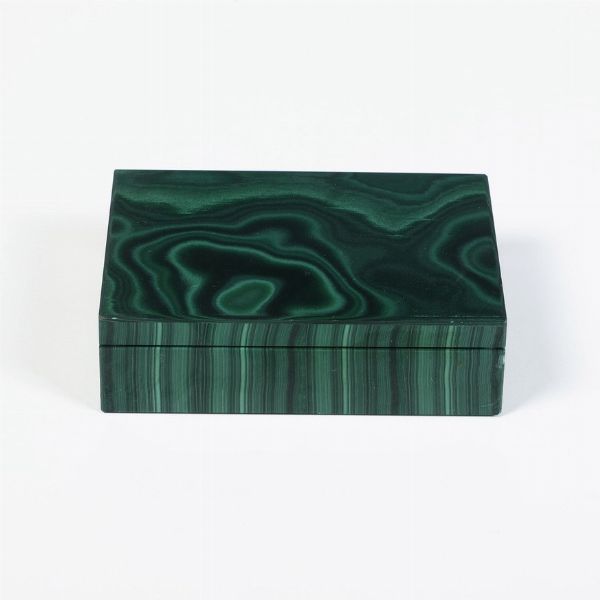 Scatola in malachite. XX secolo  - Asta Antiquariato - Associazione Nazionale - Case d'Asta italiane