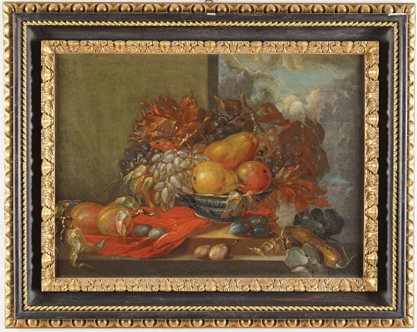 Scuola del XVIII/XIX secolo Nature morte con composizioni di frutti  - Asta Antiquariato - Associazione Nazionale - Case d'Asta italiane