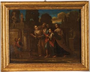 Scuola del XVIII secolo Scene della vita di Salomone  - Asta Antiquariato - Associazione Nazionale - Case d'Asta italiane