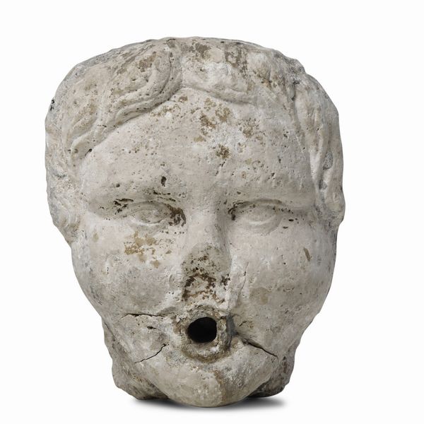 Testa maschile. Scultore del XVII secolo  - Asta Scultura - Associazione Nazionale - Case d'Asta italiane