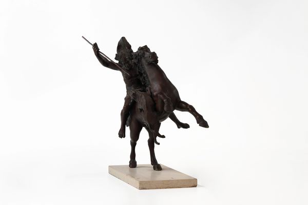 Fonditore del XIX-XX secolo Indiano a cavallo  - Asta Scultura - Associazione Nazionale - Case d'Asta italiane